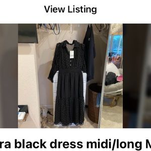 Zara black dress medium/long M size